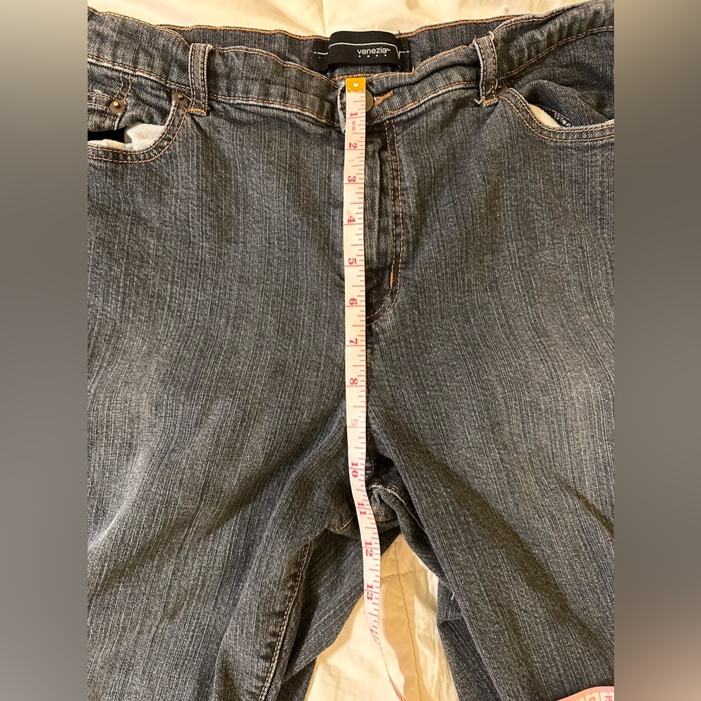 Venezia Jeans - Wide Leg - 20 Petite - Dark Denim - Venezia - Picture 6 of 10